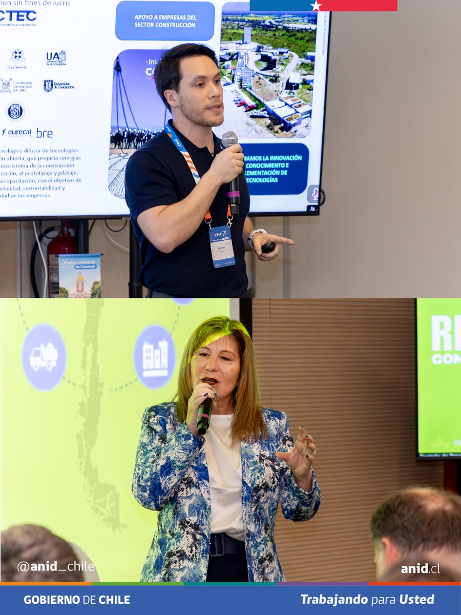 ANID_Chile's tweet photo. Entregar respuestas a los desafíos de nuestro país en la industria de la construcción, en temáticas como sostenibilidad, productividad y digitalización, constituyen un reto para la investigación.

En esta nueva edición del Match Up ANID–CChC 2026, los centros @cenamad_chile, CIMAC, @cipachile, @CMMUChile, y el proyecto “Aplicación modular para fortalecer la resiliencia de la infraestructura urbana frente a lluvias excesivas producto del cambio climático”, acercaron su trabajo al sector de la construcción, propiciando el encuentro entre la ciencia, la innovación y la experiencia productiva.