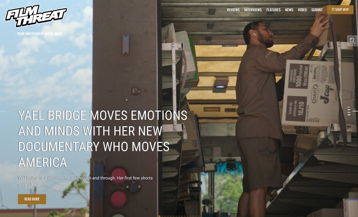 FilmThreat's tweet photo. “…a searing look at workers’ rights, corporate greed, and the volatile mix of the two.” Yael Bridge moves emotions and minds with her new documentary Who Moves America.
https://t.co/gIzIKCFg9y #SupportIndieFilm #Documentary #WhoMovesAmerica #YaelBridge https://t.co/H49DNt8Eip