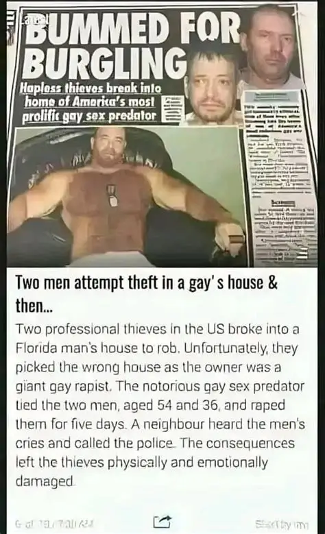 t2otherme's tweet photo. @Cultination1 There was actually a gay version of this in the US. Thieves broke into the house of a big muscular male and was used for several days. https://t.co/iWPWDdTSZ4