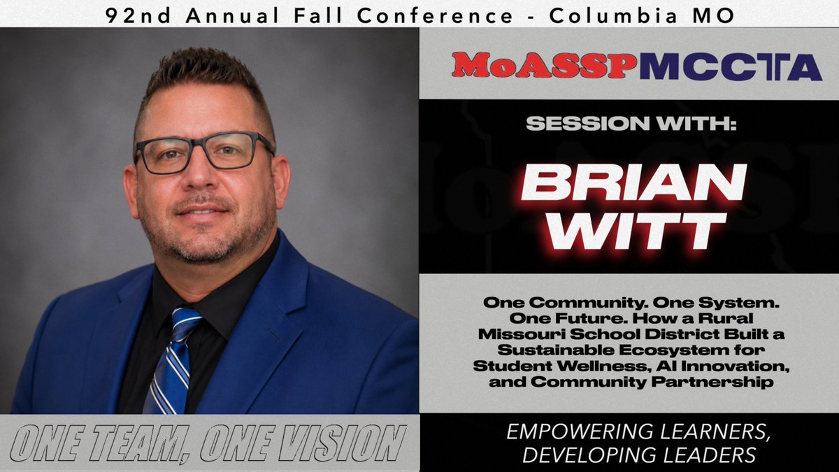 moassp's tweet photo. 92nd Annual MoASSP/MCCTA Fall Conference Sept. 20-22. Register Today!
https://t.co/4j0aiwV82Q https://t.co/sx1KZLHuF9