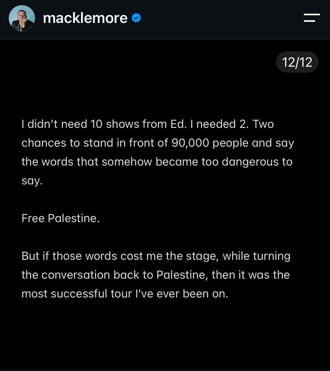 vinylswift89's tweet photo. this is one of the most powerful messages i’ve read from a celeb.

free palestine. https://t.co/XzrPDEzVtp