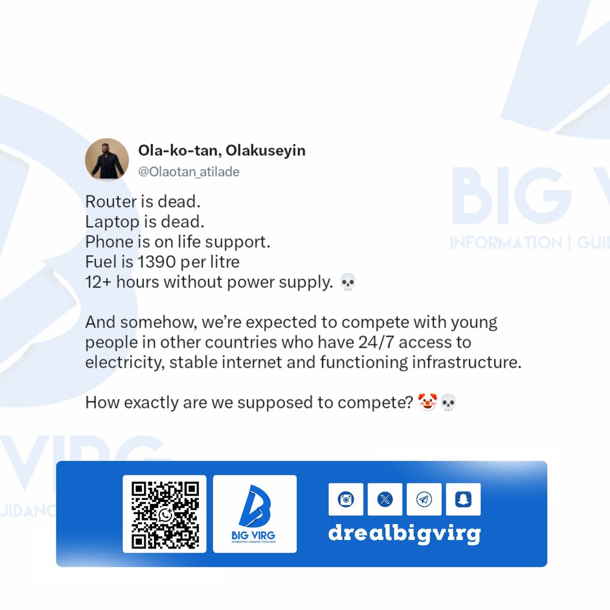bigvirghub's tweet photo. Everywhere tough💔 https://t.co/fzUWJ51bCp