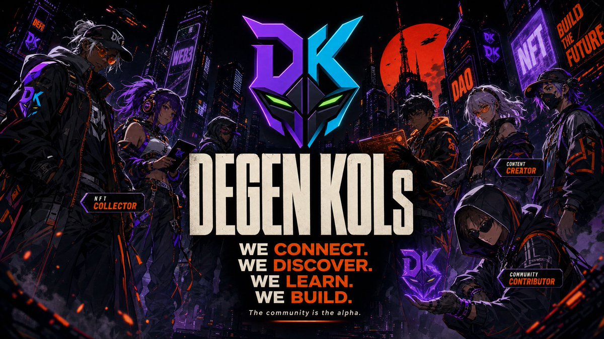 degenkolss's tweet photo. WEB3 IS LOUD.
WE ARE HERE TO CUT THROUGH THE NOISE.

NFTs. Alpha. Knowledge. Builders. KOLs. Opportunities.

DEGEN KOLs is where Web3 people connect, discover, learn, share & grow.

No empty hype.
No pointless spam.

Real people. Real contribution. Real opportunities.

The next wave starts here.