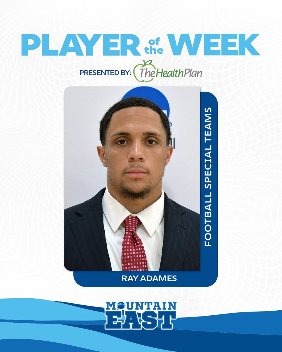 TheMountainEast's tweet photo. 𝐌𝐄𝐂 𝐅𝐨𝐨𝐭𝐛𝐚𝐥𝐥 𝐏𝐥𝐚𝐲𝐞𝐫𝐬 𝐨𝐟 𝐭𝐡𝐞 𝐖𝐞𝐞𝐤

▪️Offensive: Hunter Patterson, @WLathletics 
▪️ Defensive: Jalen Higginbotham, @WUCardinals 
▪️ Special Teams: Ray Adames, @frostburgsports 

🔗 https://t.co/C2PKsbkfhJ https://t.co/jtbRdSuJm6