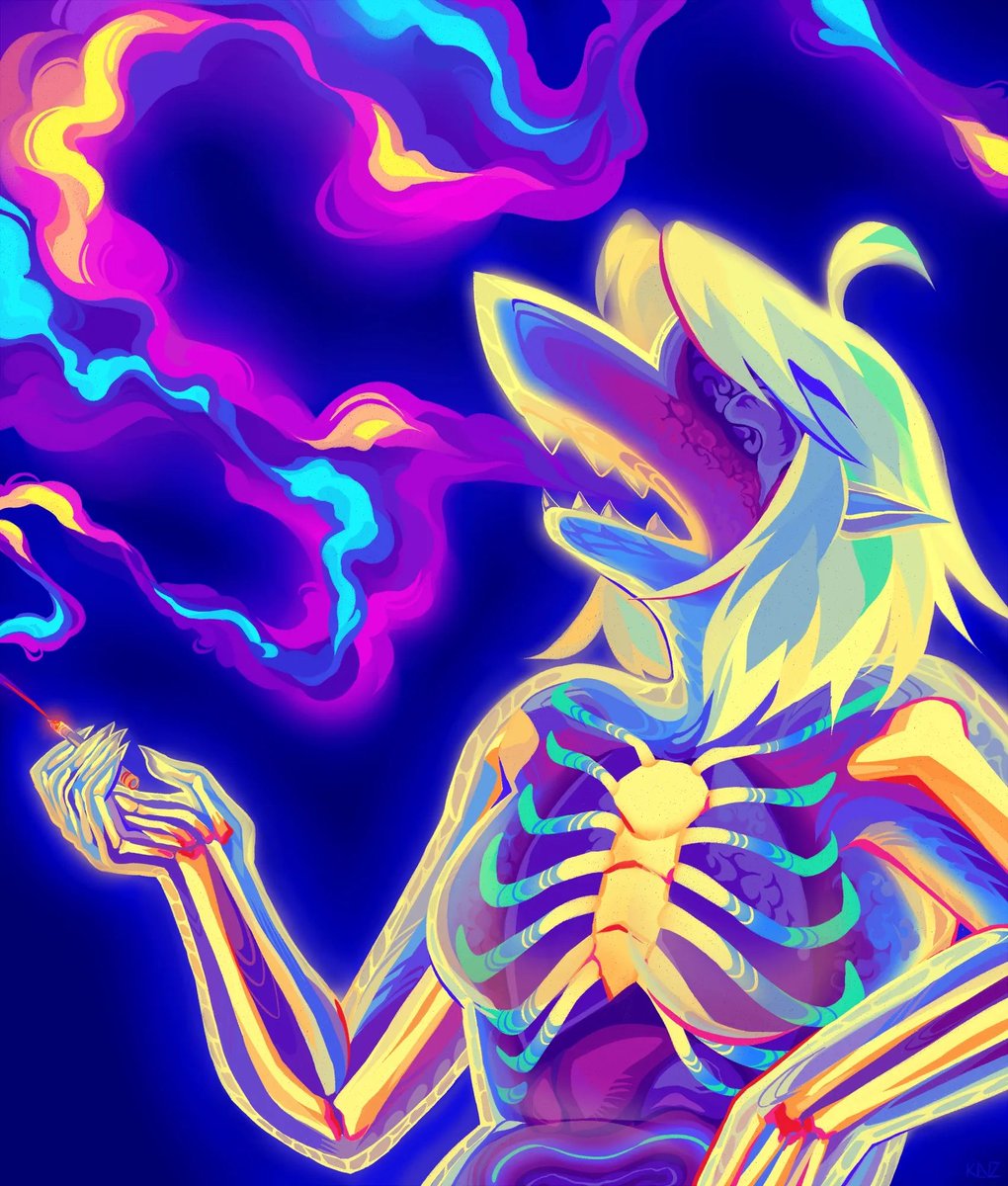 rottenklavz's tweet photo. Highly toxic carcinogenic poison 
Art from 2024, Cynthoni's track inspired 
#art #cynthoni #furry #furryart #shark #trippy #psychedelic #vent #toxic https://t.co/Mk1T8ULpUa
