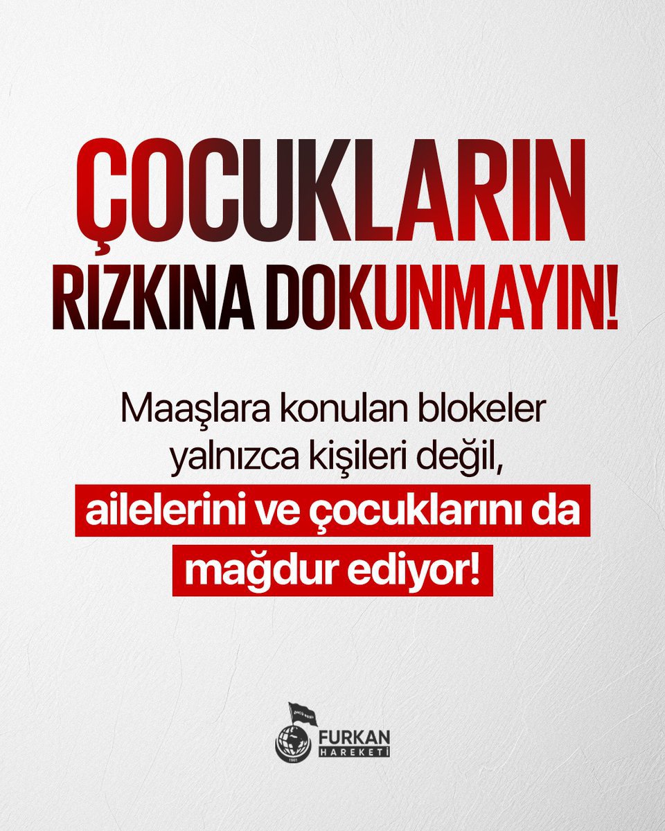Aysefv2's tweet photo. ÇOCUKLARIN RIZKINA DOKUNMAYIN!

Maaşlara konulan blokeler
yalnızca kişileri değil, ailelerini ve çocuklarını da mağdur ediyor!

https://t.co/GtwUFUDkR2…

AlparslanHoca MaaşınaBloke
EmekliMaaşına BlokeZulmü
#FurkanaSistematikZulüm https://t.co/1TeJGTr0wR