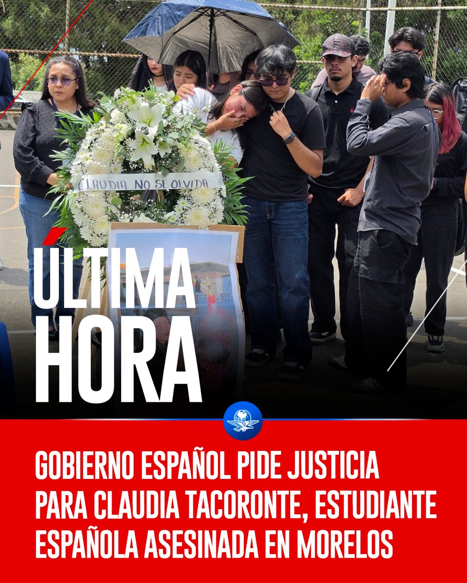 El_Universal_Mx's tweet photo. #ÚLTIMAHORA | 🗣️ "Están plenamente movilizados para poder atender a los familiares y para esclarecer hasta el final las consecuencias de lo que ha ocurrido"

🔴 El ministro español de Exteriores expresó sus condolencias a los familiares de Claudia Tacoronte, estudiante de la Universidad de Granada que realizaba un intercambio académico en la UAEM

Además, el presidente autonómico de las Islas Canarias, Fernando Clavijo, se declaró “consternado por la noticia del asesinato de Claudia"
