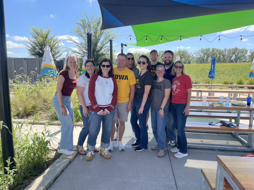 IowaABI's tweet photo. The ABI team got together for lunch on Friday ahead of the annual Cy-Hawk game. A little friendly rivalry, good food and a chance to spend time together made for a great afternoon! https://t.co/Lmp94SyuzQ
