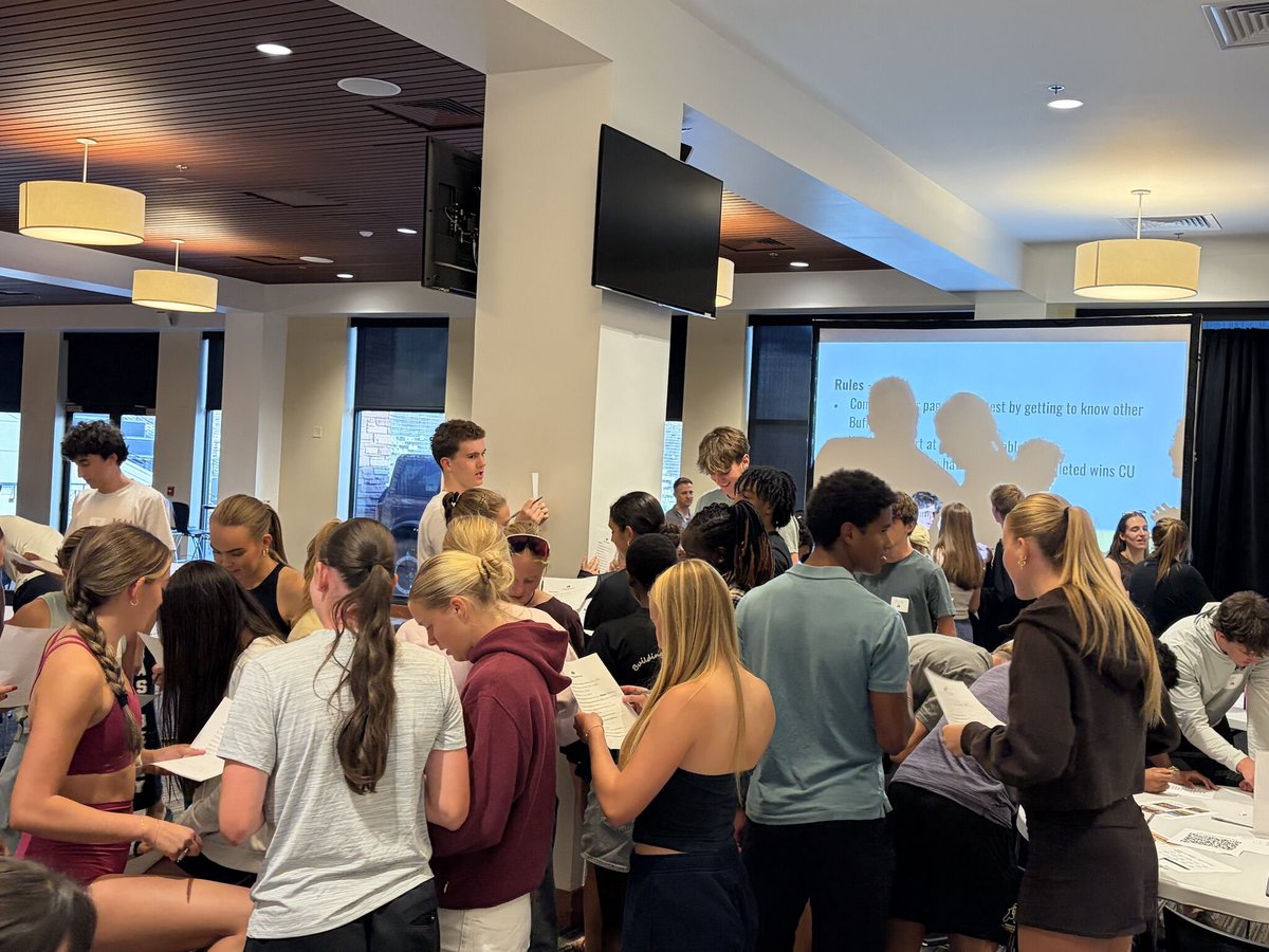 CUBuffsLead's tweet photo. On Sept. 9th Scripps Leadership &amp; Career Development welcomed new Buffs to the First-Year Program!  

Through team-building activities, student-athletes shared experiences and explored CU Athletics’ RAPID values.  

Welcome to the Buff Family! 🦬

#GoBuffs #BuffsGoPro https://t.co/rBiXeVlu9A