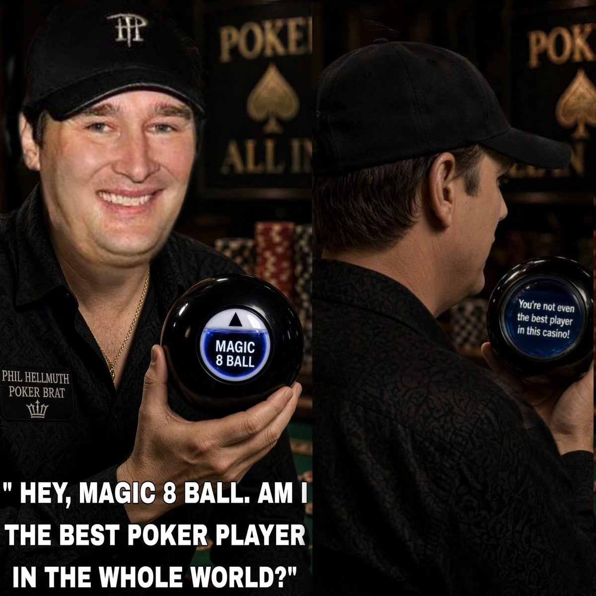 LetsGiveItASpin's tweet photo. Working on some shirts for our yearly Las Vegas trip, what do you recon? 😁 @phil_hellmuth 

Also we’re live on stream now @ https://t.co/5zc1FZCIA1 https://t.co/FHT9XbpTe3