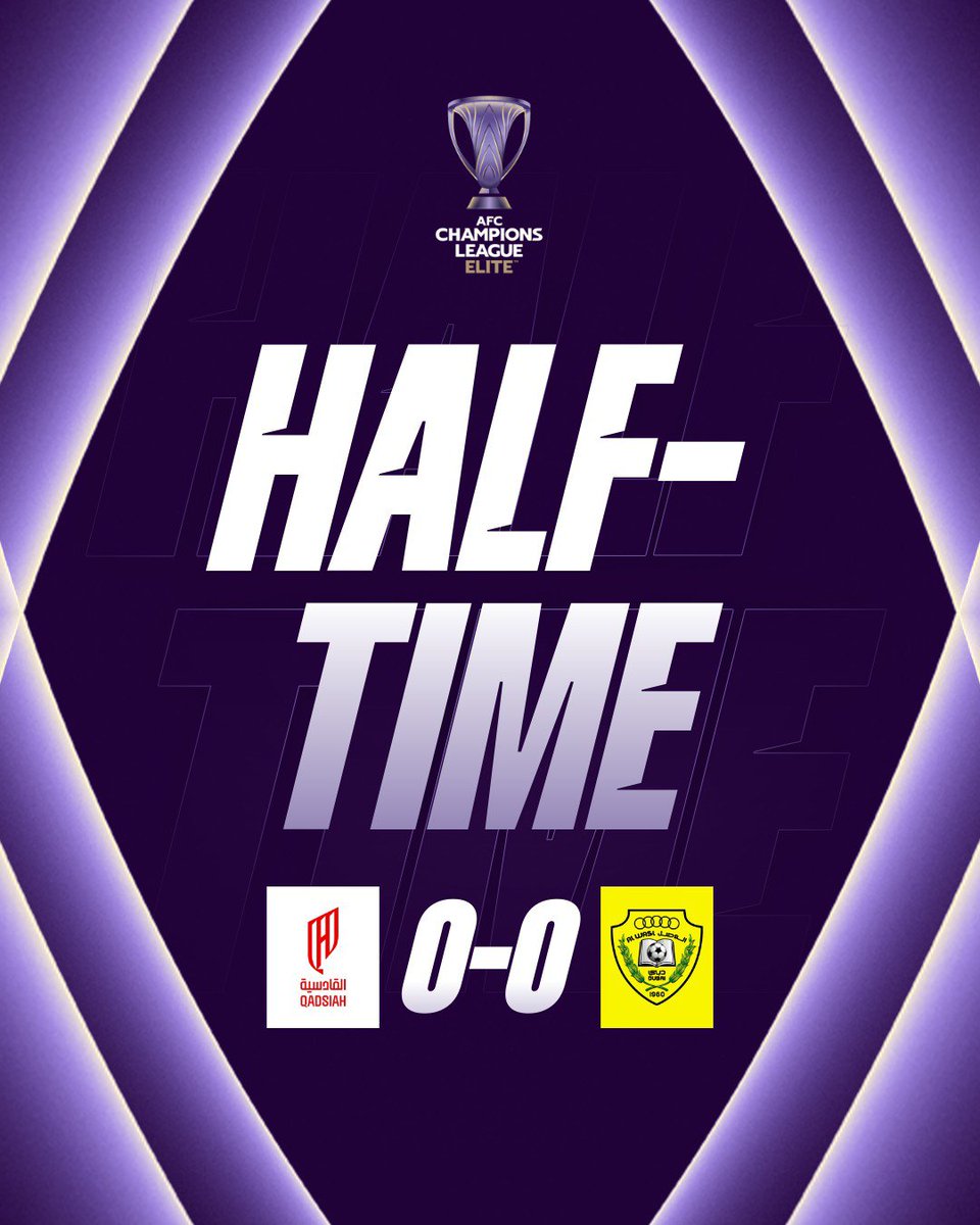 TheAFCCL's tweet photo. ๐๐ง | ๐ธ๐ฆ Al Qadsiah 0๏ธโฃ-0๏ธโฃ Al Wasl ๐ฆ๐ช
A goalless first half as both sides continue to search for the breakthrough on opening night
Watch ๐๐๐๐: https://t.co/sMjqIhGjJJ
#ACLElite | #QADvWAS https://t.co/vcQdzbWjoH