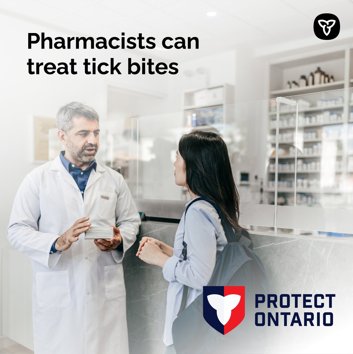 ONThealth's tweet photo. ⏱️  Tick bite? Don’t wait.

Pharmacists can now prescribe medication to help prevent #LymeDisease, and most cases can be treated with antibiotics.

⚠️  If you feel ill or develop symptoms, speak to your health care provider right away.

Know the symptoms: https://t.co/4PasyZG2ry https://t.co/alJQGKPfDu