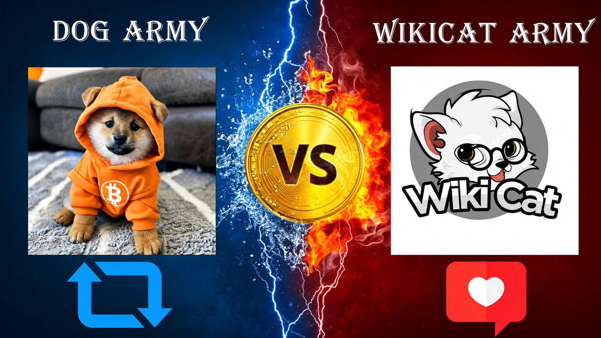 BSCGemsAlert's tweet photo. Which #memecoin has strong community?  

$DOG  @LeonidasNFT  or   $WKC @wikicatcoin ??? https://t.co/9JDjDLlQRD