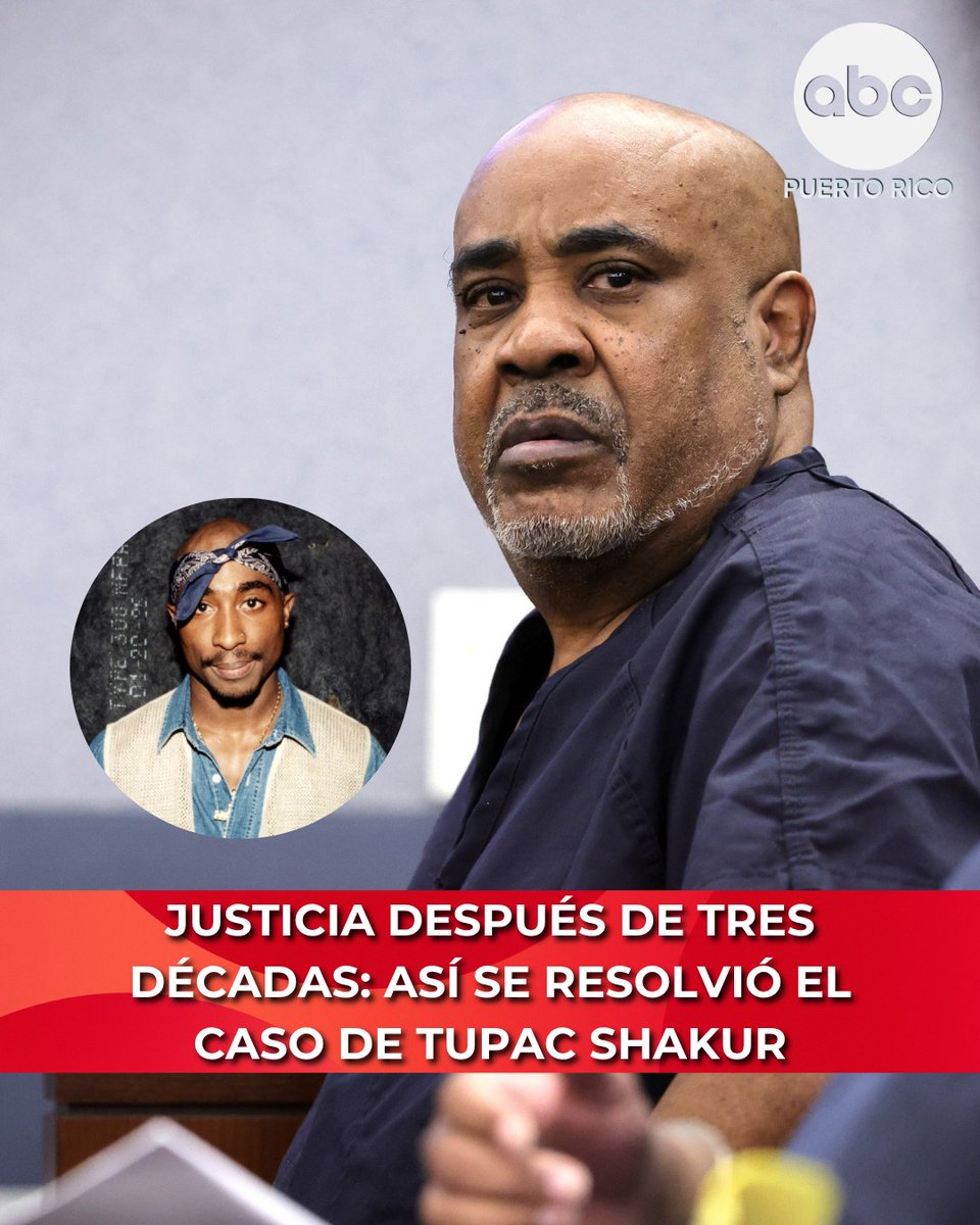 ClaudCascosr's tweet photo. Photo by ABC Puerto Rico on September 01, 2026. May be a Twitter screenshot of one or more people and text that says "abc PUERTO PUERTORICO RICO ー TE JUSTICIA DESPUÉS DE TRES DÉCADAS: ASÍ SE RESOLVIÓ EL CASO DE pAC SHAKUR". https://t.co/ATvtykRhyC