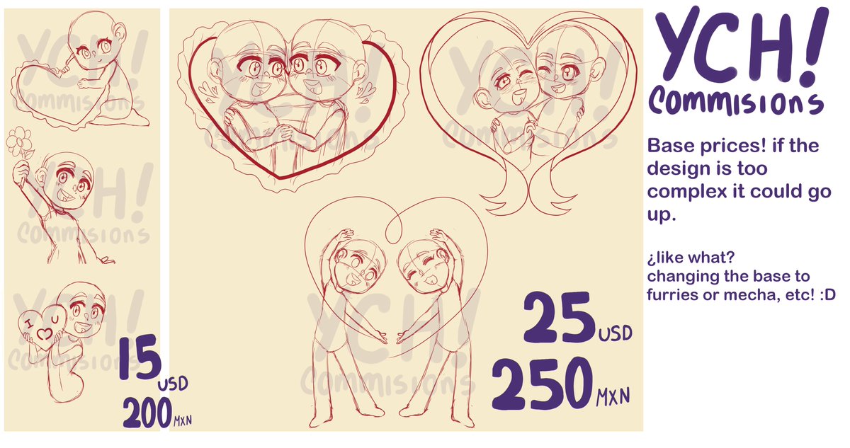 EvaneLaneot's tweet photo. Hellooooooo!!! Your character commissions are open! Yaaaaay!! Coment or DM if you want one! :D
💖🔁 are appreciated!! 
#YCH #ychcommissionopen  #ychcommissions #CommissionArt https://t.co/3ZkV12mv00
