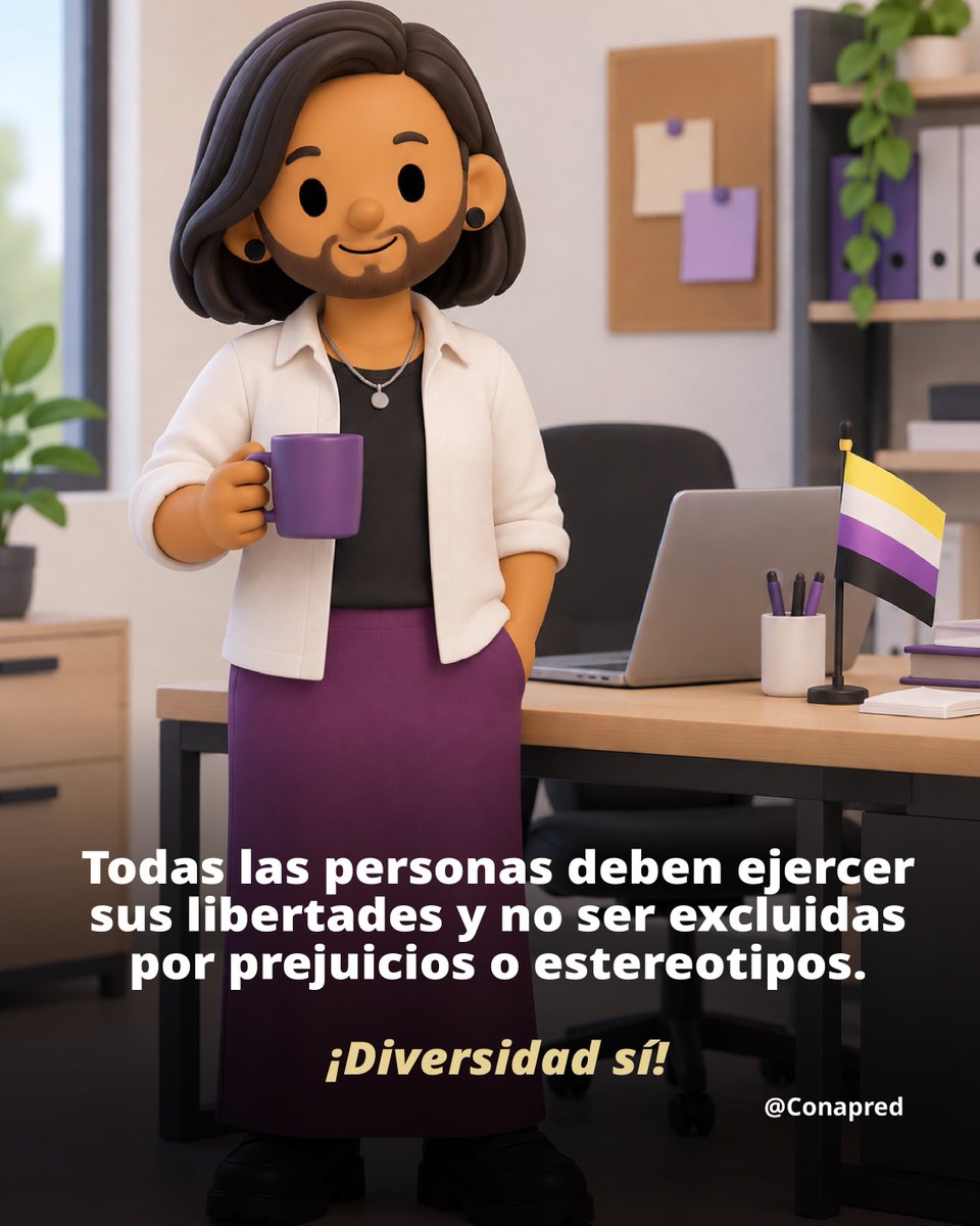 CONAPRED's tweet photo. 🟡⚪️🟣⚫️Eliminemos los prejuicios hacia las personas de la diversidad sexogenérica. Todas las personas somos diferentes, pero iguales en derechos.

#DiversidadSí https://t.co/Ilr6kCggYN