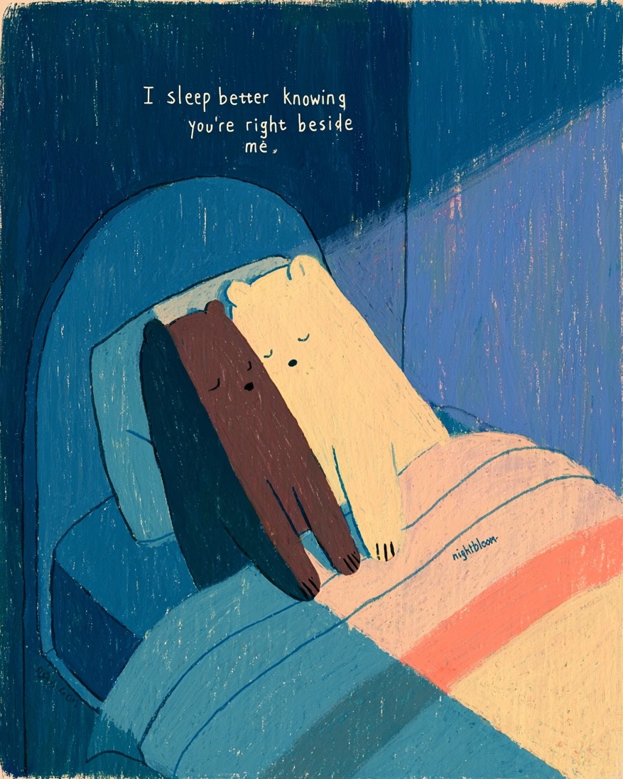 Nightbloomc's tweet photo. I sleep better knowing you’re right beside me. https://t.co/SkPENArc5f