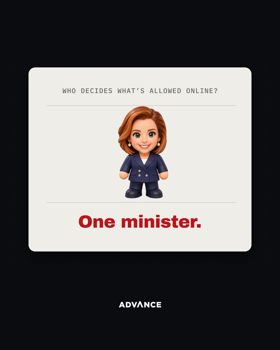 FairAusADV's tweet photo. Australians do not accept that one Minister – with no vote, no appeal, no scrutiny – should decide what Australians can read, say, and share online. https://t.co/YMxlyL8T0m