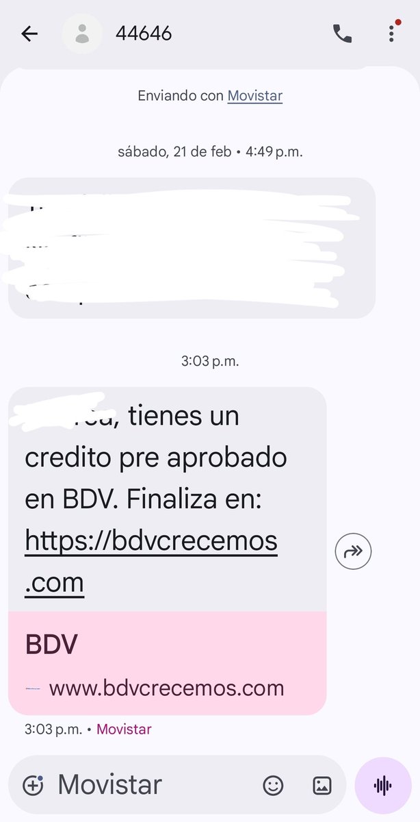 Peke1606's tweet photo. ⚠️ ¡Alerta de Phishing / Estafa en curso!

​Nuevamente circulan mensajes fraudulentos simulando ser notificaciones del Banco de Venezuela (BDV).

​El gancho: Te notifican sobre un supuesto "crédito preaprobado".
​La trampa: Incluyen un enlace malicioso (https://t.co/eaN10Bq1GC) que imita la pasarela de inicio de sesión de BDVenlínea para robar tus datos de acceso.

​Recomendaciones de seguridad:

​Nunca ingreses a enlaces que recibas por mensajería de texto o otra forma, para iniciar sesión en tu banco.

​Verifica siempre que la dirección URL pertenezca al dominio oficial del banco.

​Evita compartir información personal o credenciales en páginas de origen dudoso.