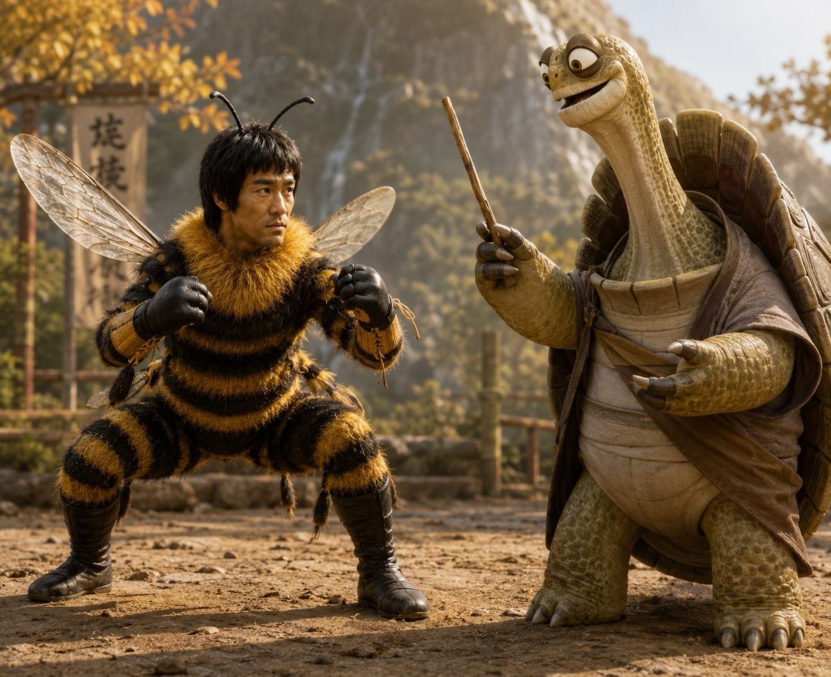 BruceBeeSol's tweet photo. Bruce be training with Master Oogway😳
$BruceBee https://t.co/Fy7nckJcV9
