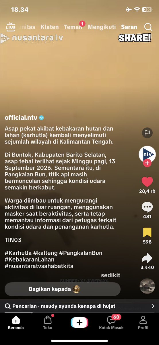 jenostalker's tweet photo. SEPARAH APA SIH? SEPARAH INI.
KLAKSON TERUS BERSAUTAN, JARAK PANDANG MELEMAH, BERGELUD DENGAN ASAP SETEBAL ITU. THIS IS REAL, NOT AI, NOT FILM.
THIS IS KARHUTLA PLEASE DONT STOP TALKING ABOUT THEM.
😭😭😭

#PRAYFORLAMPUNG
#PRAYFORSULAWESI
#PRAYFORKALIMANTAN
#PRAYFORSUMATERA
#PRAYFORACEH
#PRAYFORNTT
#PRAYFORNTB
#PRAYFORPAPUA
#PRAYFORINDONESIA
 #AllEyesOnIndonesia