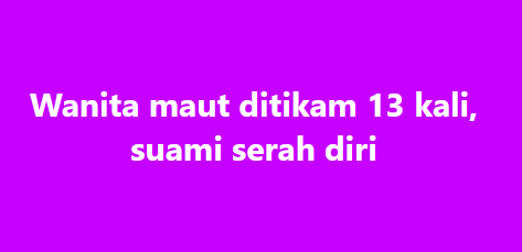 SinarOnline's tweet photo. Wanita maut ditikam 13 kali, suami serah diri
KULIM - Seorang wanita maut disyaki ditikam sebanyak 13 kali oleh suaminya dalam kejadian di sebuah rumah di Taman Tiram, di sini kira-kira jam 8.30 malam Isnin.
#SinarHarian #beritaterkini #tikamisteri #suami #bunuh https://t.co/M28efgokyW
