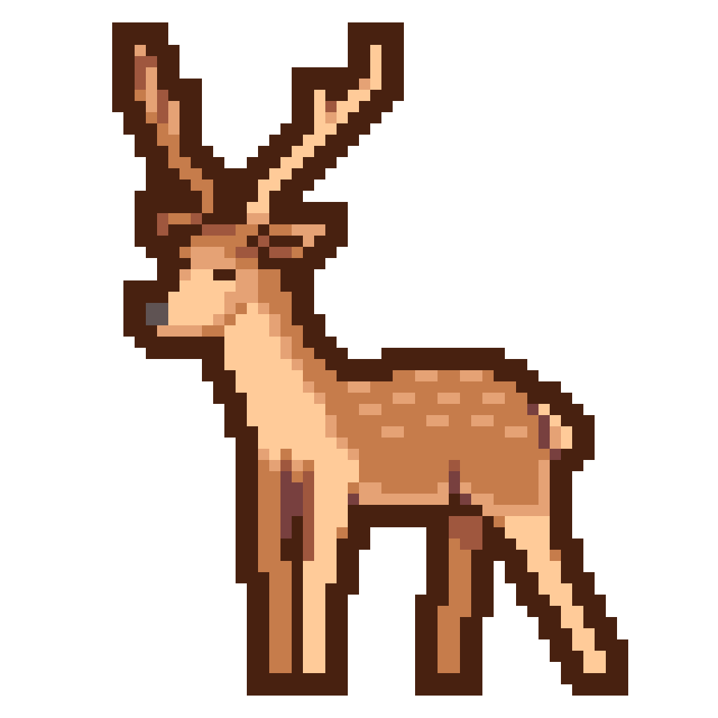 digilumi_dnw's tweet photo. 本日は利用者さんのイラスト作品を紹介します！
ドット絵で鹿のイラストを制作していただきました🦌
可愛らしくも的確にデザインされていますね✨
素敵なイラストありがとうございました！   
#浅間町 #就労継続支援b型 #イラスト https://t.co/xG0d73zgiI