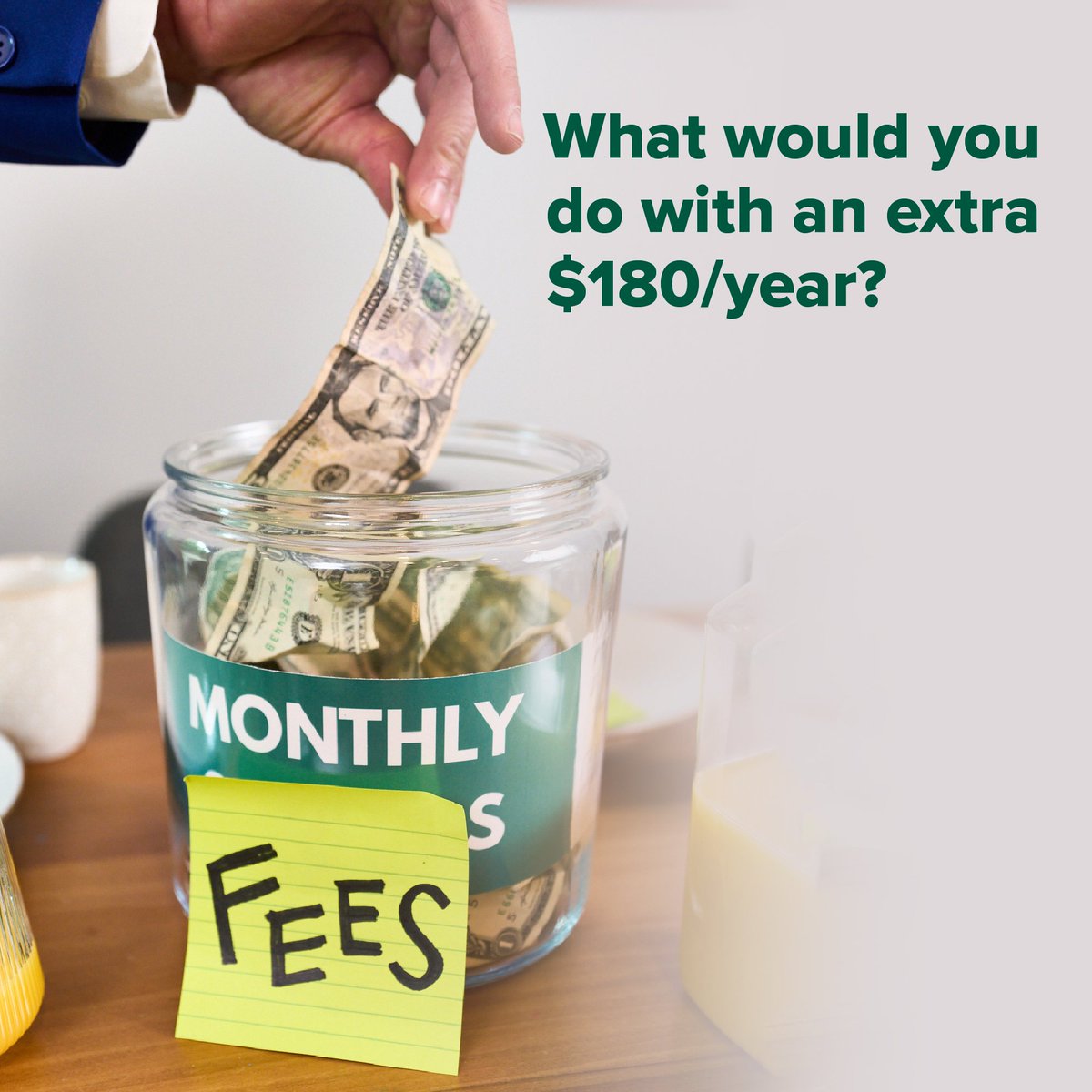 LegacyBankAR's tweet photo. Most banks charge a monthly fee just to have a checking account. Legacy doesn't. One Legacy Checking means no monthly fees, no surprises, no guy in a blue suit at breakfast. Member FDIC. Equal Housing Lender. #legacybank #mylegacy #northwestarkansas https://t.co/5Xn3TB6yv6