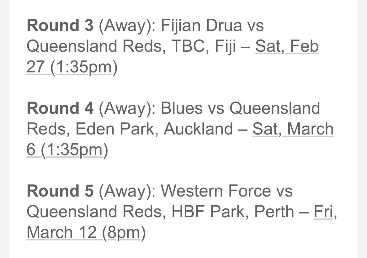 RugbyReg's tweet photo. Shees. A tough little away spell for the Reds in their earlier stages of the season. https://t.co/HTrDIXlN2l
