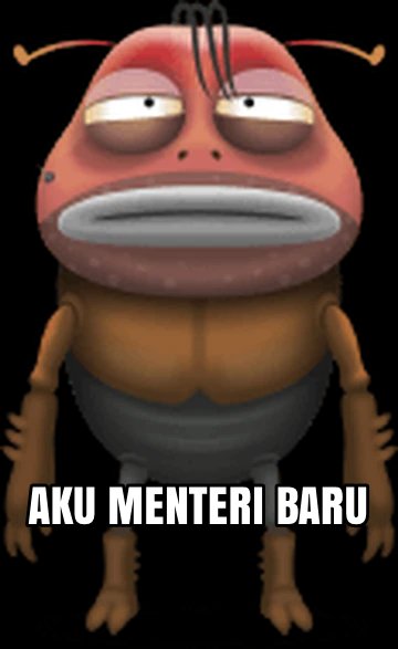 ncklss_'s tweet photo. Menteri keuangan yang baru , gua kepikiran sama karakter di kartun larva https://t.co/htqejuvP9K