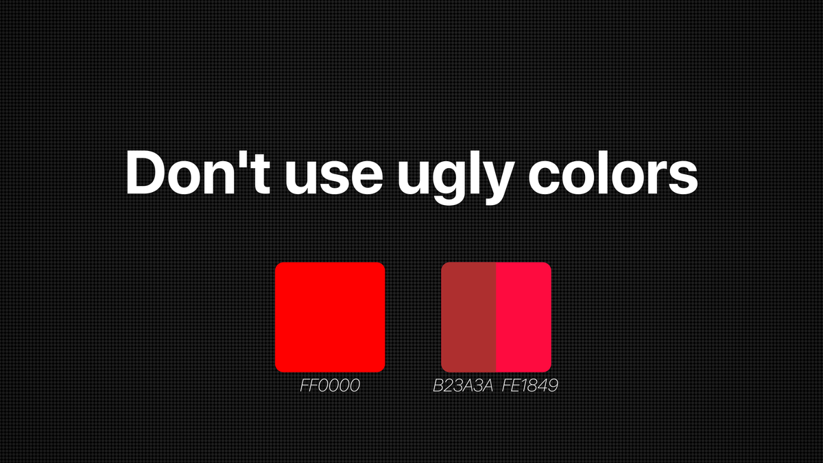 yegoredit's tweet photo. Why do so many editors still use pure Red or Green in their motion graphics? Grade the color, it's not 2010 anymore https://t.co/MWD5dTHfAO