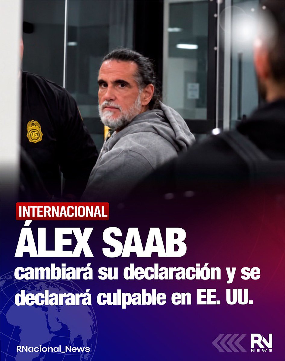 RNacional_News's tweet photo. 🔴 #Urgente El empresario colombiano Álex Saab cambiará su declaración y se declarará culpable ante una corte federal de Miami por los cargos de lavado de dinero que enfrenta en Estados Unidos. La nueva audiencia está prevista para este martes ante la jueza Kathleen M. Williams.

Con este giro, quedó cancelado el juicio con jurado que estaba programado para noviembre. Saab había declarado inicialmente que no era culpable y ahora podría haber alcanzado un acuerdo con la Fiscalía estadounidense, aunque la corte no ha confirmado los detalles.