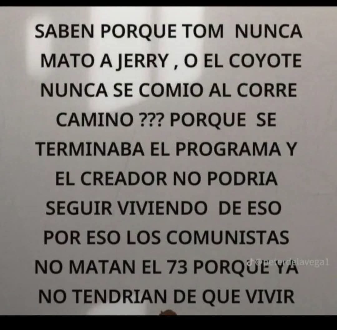 FerlePz1's tweet photo. @imagenesymas01 @MegaMediaCL @Mega @CNTVChile Odio el comunismo ladrón y hambreador! Y todos los cafiches que lo siguen pa vivir algún día gratis mansillando al PEULO! https://t.co/05riBt8i1P
