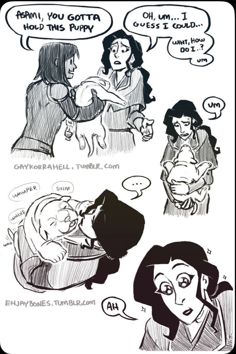 Im_a_nerd__'s tweet photo. Seems like Asami falls in love with anything in sight 😭 https://t.co/YNkaIYbBJq