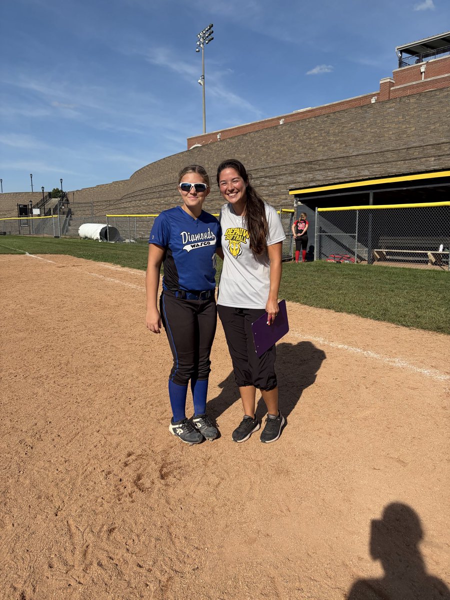 reaganwalsh2029's tweet photo. Had an awesome time at the @DePauwSoftball camp this weekend. Thanks to all the coaches and players for the drills, the opportunity and the fun! @WD16UJS https://t.co/eUyoeopl25