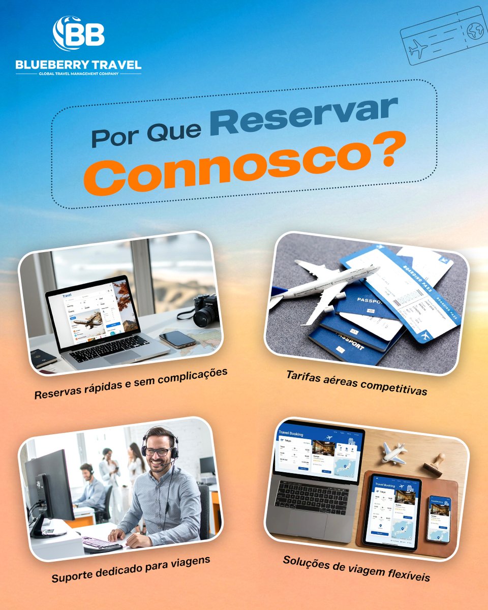 ireemdarak's tweet photo. ✈️ A Sua Próxima Viagem Começa Aqui! 🌍
Seja para uma escapadinha de lazer, férias em família ou uma importante viagem de negócios, a Blueberry Travel torna cada viagem mais simples, cómoda e tranquila. Conte connosco para encontrar as melhores https://t.co/A5TbIIHo9v