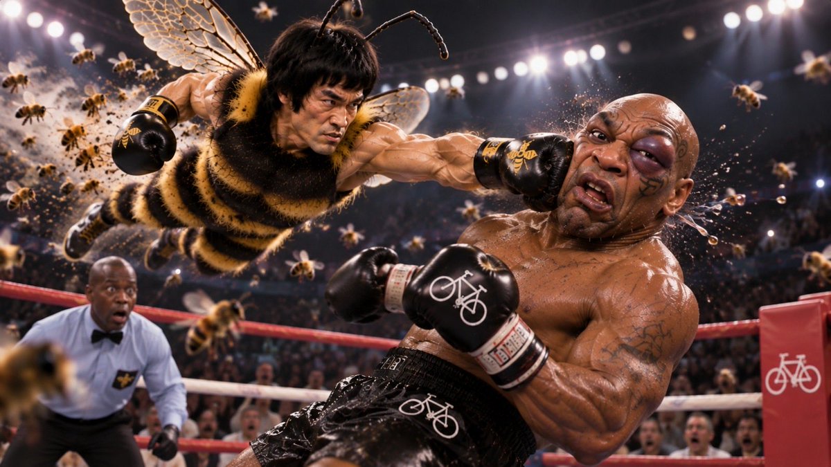 brucebeecoin's tweet photo. @Jaspeeroo $brucebee vs $biketyson https://t.co/mgLwXaUBPa