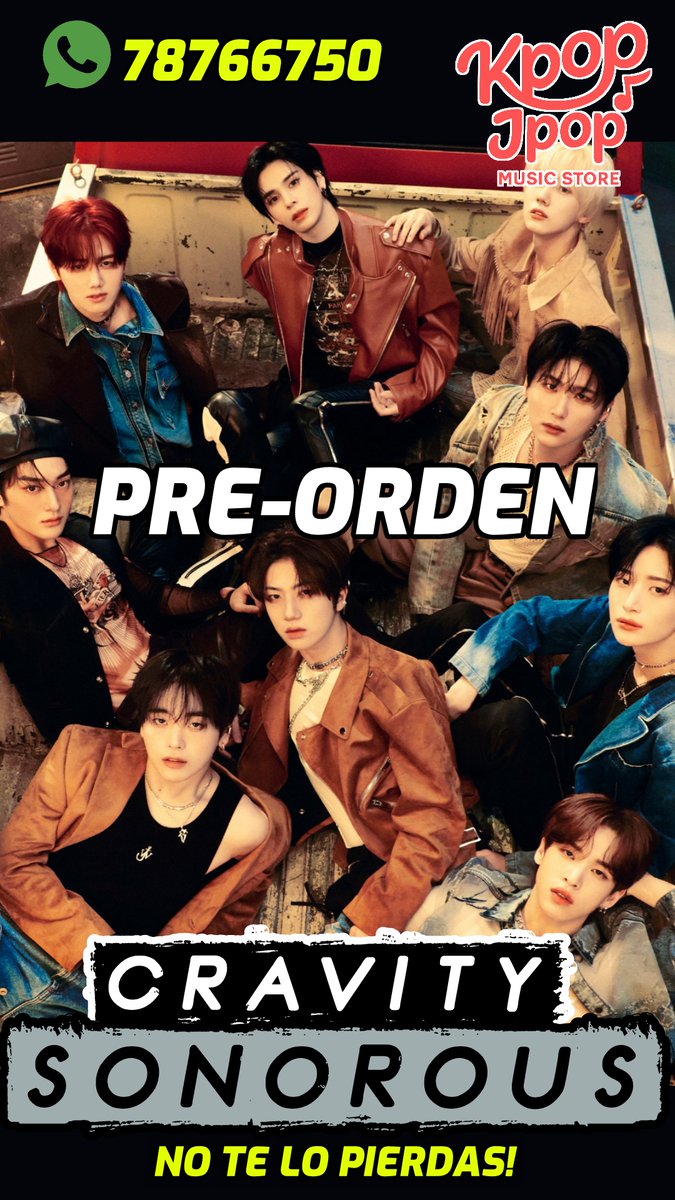 KpopJpop_store's tweet photo. 🏮⛩️ #KpopJpopMusicStore ⛩️🏮
ⓅⓇⒺⓄⓇⒹⒺⓃ 
#CRAVITY_SONOROUS +ADUANA+Envio Korea-Bolivia

‼️ +Información‼️ escríbenos 👥 al 📲 78766750👉 whatsapp 📩 https://t.co/HDc4Ordmuz 

#Album #kpopstore #Bolivia #KPOP #KpopBolivia #kpopalbums 
#크래비티 #CRAVITY #CravityBolivia https://t.co/MNlH7kkvgW