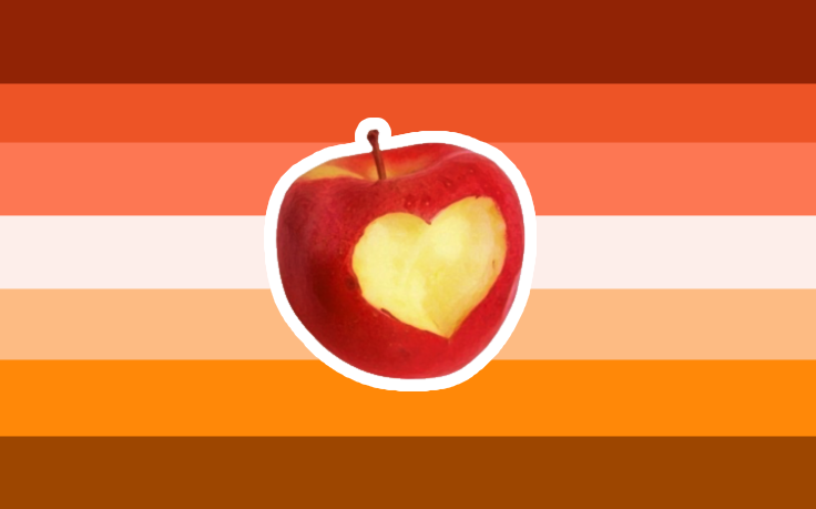 itsaseal_'s tweet photo. hi guys i also made butchfemme flags ! this is apple butch it is for when you are butch and you like apples🍎🍎🍎and this is strawberrry femme for when you are femme and you like strawberries🍓🍓🍓 https://t.co/UsUZHVDbhx