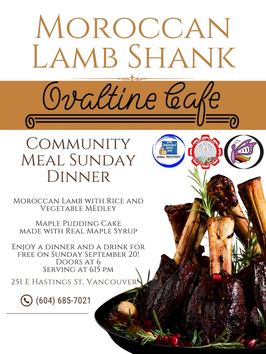 DtesHub138's tweet photo. At it with another meal at the Ovaltine cafe on Sunday September 20 at 6 pm. 
First come first serve. Free to the community. 
@sarahblyth @rusmaynard @oddfellowsent https://t.co/KUTYhTTZRe