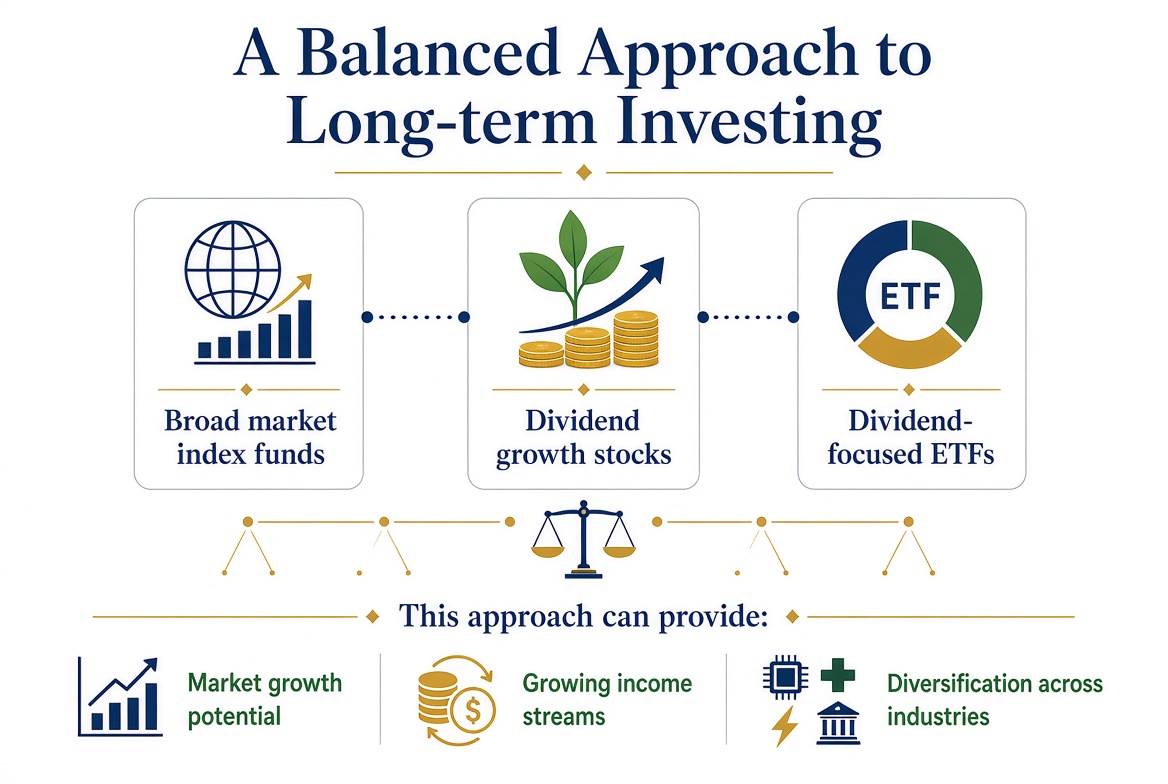 MFT_Get_Funded's tweet photo. A Balanced Approach to Long-term Investing:

➡️Broad market index funds
➡️Dividend growth stocks
➡️Dividend-focused ETFs

This approach can provide:

➡️Market growth potential
➡️Growing income streams
➡️Diversification across industries https://t.co/Mv0y2kTC6X