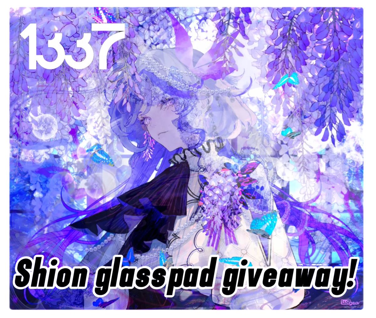 Speedtsu's tweet photo. GIVEAWAY // 1337GEAR 

Teaming up with @1337GEARGG to giveaway a Shion glasspad 

To enter: 
1️⃣ Follow @1337GEARGG &amp; @Speedtsu 
2️⃣ Like &amp; Repost.
3️⃣ Tag a friend. 

Giveaway ends on Sep 20th 1:00 PM EDT.

🌎 Open Worldwide, Except Russia &amp; Ukraine. https://t.co/YdQ0J8GmmQ