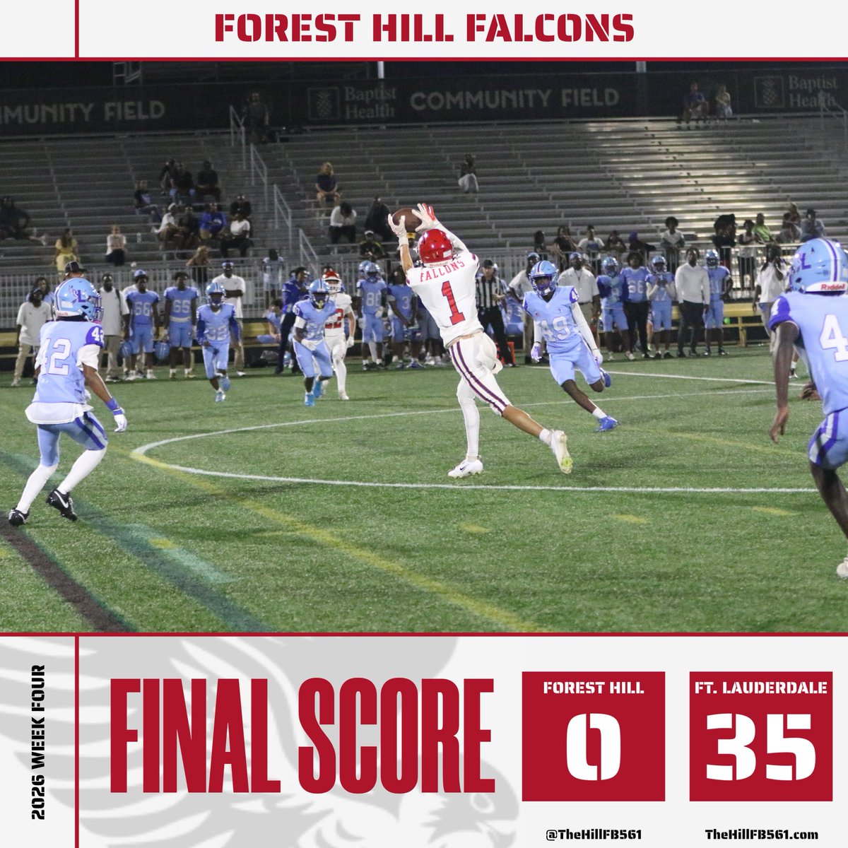JeremyMcBryan's tweet photo. Tough loss. Falcons moved the ball and had some chances but couldn’t get in to the end zone. @TheHillFB561 https://t.co/gLgDMVkH2t