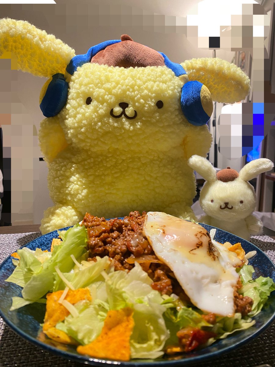 never_ever0822's tweet photo. おはようございます
久しぶりにタコライス作りました
アボカド入れたかったけどかたかった断念🥑🥲
ポムポムプリンちゃんも一緒🍮 https://t.co/xaLgADdWEQ