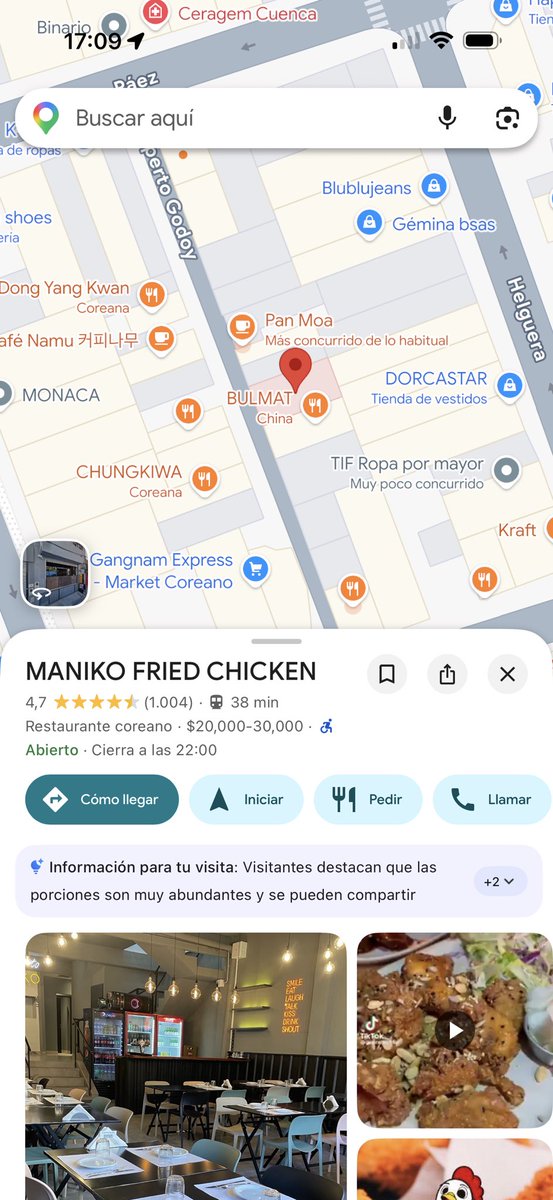 NevermindJae's tweet photo. Maniko Fried Chicken

Comida Coreana

Tteokbokki y pollo frito (entre otros platos, el menú pueden verlo mismo en google) excelentes como todo lo que se come en este area maravillosa de caba

https://t.co/c2VgbT5W7i https://t.co/BOe57pTime