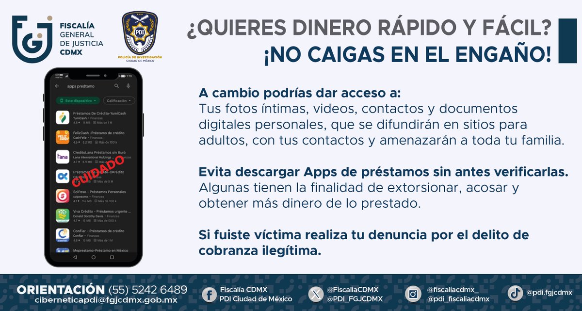 PDI_FGJCDMX's tweet photo. La Unidad de Inteligencia Cibernética te informa y te previene para evitar ser víctima de este delito, ¡No te confíes! 
#PolicíaCibernéticaPDI https://t.co/SpoNxYbwMi