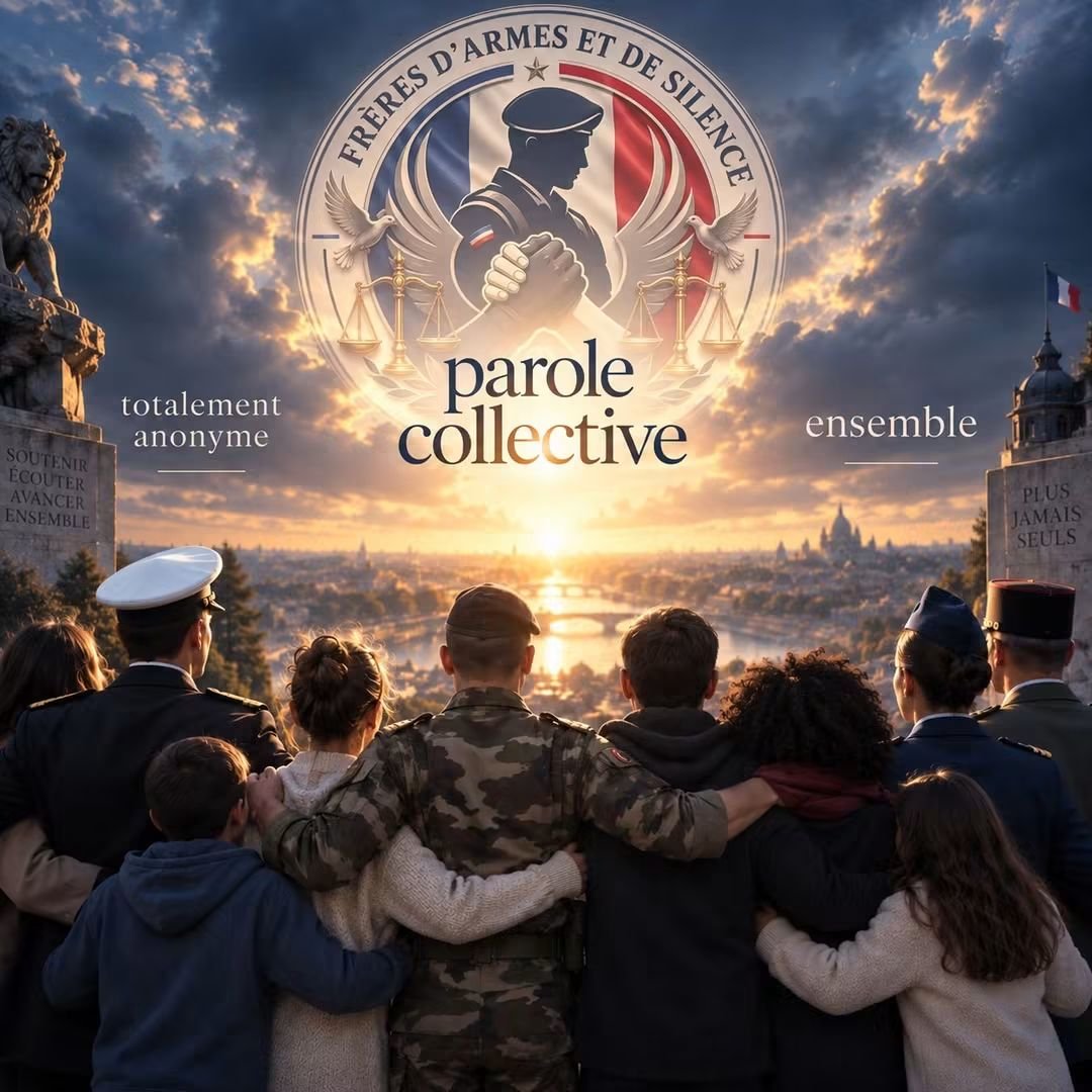 Jonatha60007393's tweet photo. APPEL �� TÉMOIGNAGES — UNE PAROLE COLLECTIVE
Depuis la création de l'association
Yann TINARD
Président
Frères d’Armes et de Silence
#FrèresDArmesEtDeSilence #AppelATemoignages #Militaires #ConditionMilitaire #SantéPsychique #Harcèlement #FamillesDeMilitaires #ParoleCollective https://t.co/HN3xEBe9qn