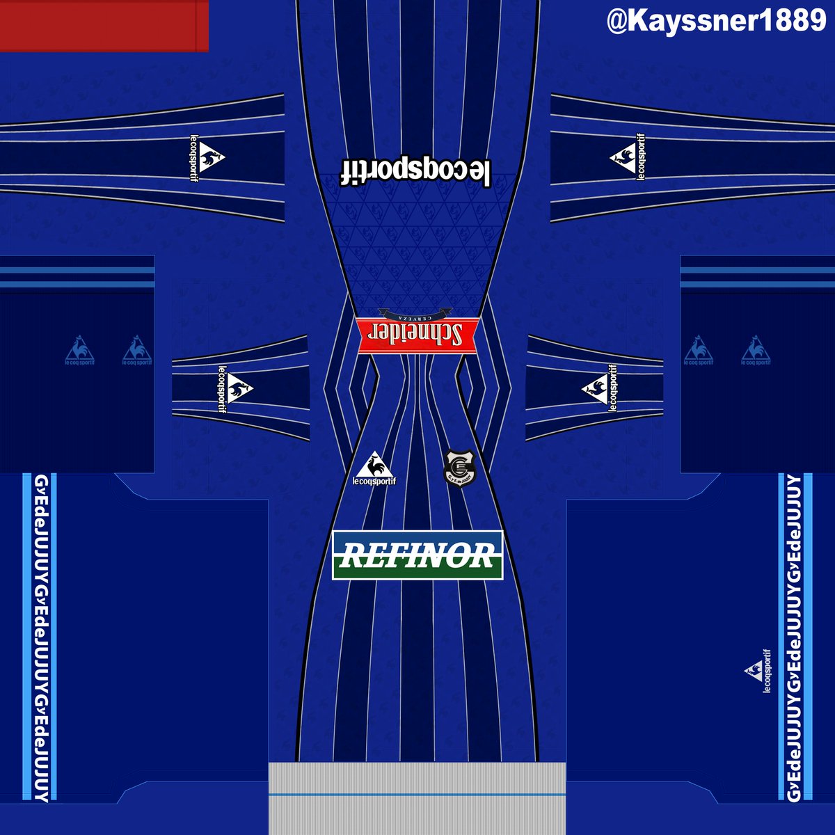 Kayssner1889's tweet photo. Kits Gimnasia y Esgrima de Jujuy 1997/98 - Le Coq Sportif 

#Kitmaker #Kit #KitRetro #PES #Efootball #GimnasiaJujuy #LeCoqSportif #KitPES @OficialGyEJujuy 

Link---> https://t.co/tLCGZqrVOJ https://t.co/6Z9M30LEUz