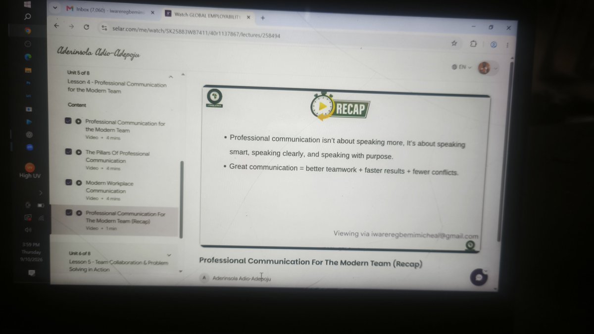iwareregbemi's tweet photo. Lesson 4 breakdown from my @ITrainAfrica course: Professional Communication.

Clear communication is an operational requirement. If status isn't clear, execution suffers. https://t.co/1IzMUoRroN