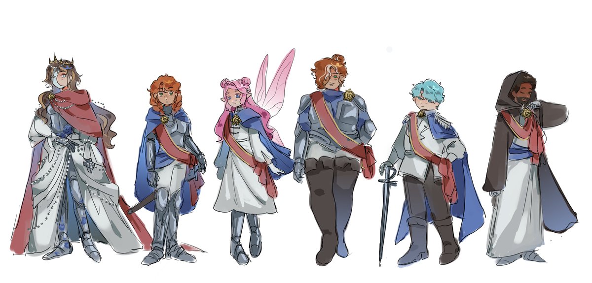 AbbieSeddie's tweet photo. Drawing for my au that will only ever exist in my head because I'm too embarrassed to actually talk about it... They're knights and Pearl is the queen #hellyeah https://t.co/cm83jbut65